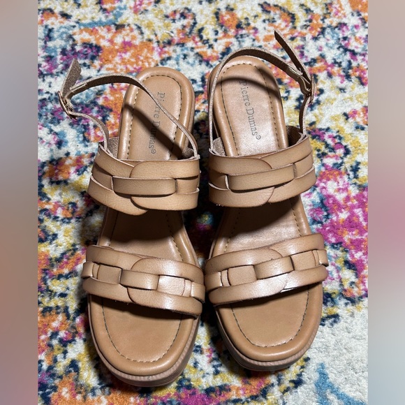 Buckle | Pierre Dumas Woven Heeled Sandal Size 10 - Picture 14 of 15
